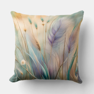 Pastel Abstracte fluisteringen van Natuur, Grassen Kussen
