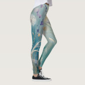 Pastel Abstracte fluisteringen van Natuur, Grassen Leggings (Rechts)