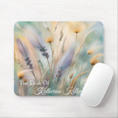 Pastel Abstracte fluisteringen van Natuur, Grassen Muismat (Met muis)
