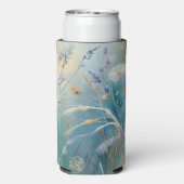 Pastel Abstracte fluisteringen van Natuur, Grassen Seltzer Blikjeskoeler (Seltzer Achterkant)