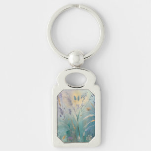 Pastel Abstracte fluisteringen van Natuur, Grassen Sleutelhanger