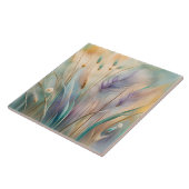 Pastel Abstracte fluisteringen van Natuur, Grassen Tegeltje (Zijkant)