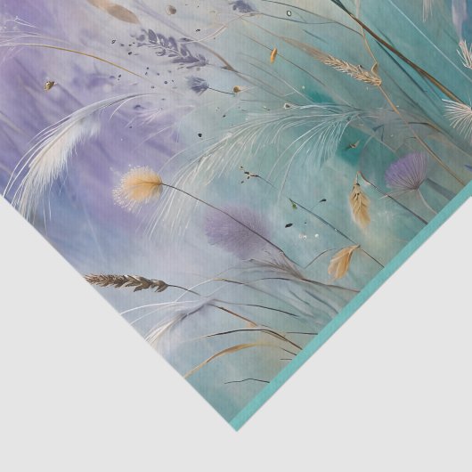 Pastel Abstracte fluisteringen van Natuur, Grassen Tissuepapier (Detail)