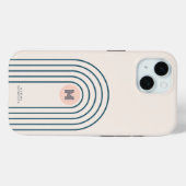 Pastel Abstracte geometrische lijnen bogen Case-Mate iPhone Case (Achterkant (horizontaal))