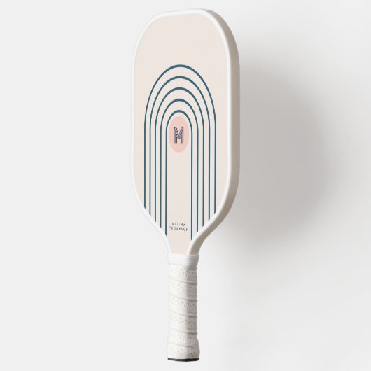 Pastel Abstracte geometrische lijnen bogen Pickleball Paddle (Links)