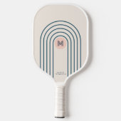 Pastel Abstracte geometrische lijnen bogen Pickleball Paddle (Achterkant)