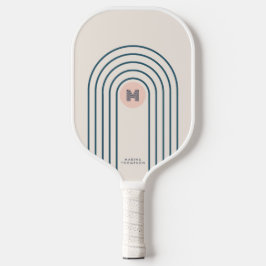 Pastel Abstracte geometrische lijnen bogen Pickleball Paddle