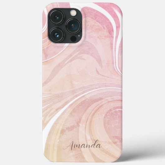 Pastel Abstracte gepersonaliseerde naam Case-Mate iPhone Case (Achterkant)