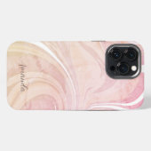 Pastel Abstracte gepersonaliseerde naam iPhone Hoesje (Achterkant horizontaal)
