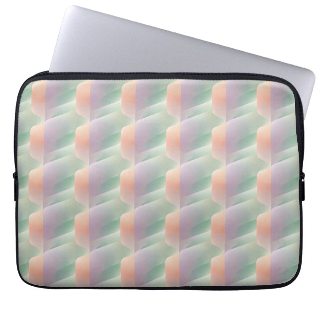 Pastel Abstracte Gradiënt Zachte Kleur Esthetiek Laptop Sleeve (Voorkant)