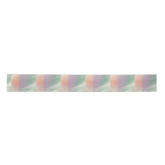 Pastel Abstracte Gradiënt Zachte Kleur Esthetisch Satijnen Lint (Voorkant)
