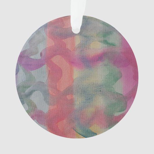 Pastel Abstracte kunst Acryl Ornament (voorkant)