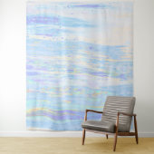 *~* Pastel Abstracte Kunst Lichtblauw Turkoois Wit Wandkleed (In situ)