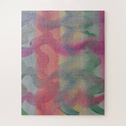 Pastel Abstracte kunst puzzel (Verticaal)