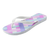 Pastel Abstracte lente- en zomerstrepen Teenslippers (Schuin)