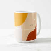 Pastel Abstracte Live Laugh Love Koffiemok (Voorkant rechts)