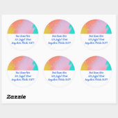Pastel Abstracte Moderne Retouradreslabels Ronde Sticker (Vel)
