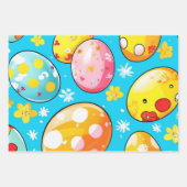 Pastel Abstracte Paaseierverpakking Inpakpapier Vel (Voorkant 3)