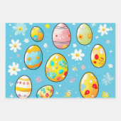Pastel Abstracte Paaseierverpakking Inpakpapier Vel (Voorkant 2)