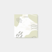 Pastel Abstracte penseelstreek Post-it® Notes (Voorkant)