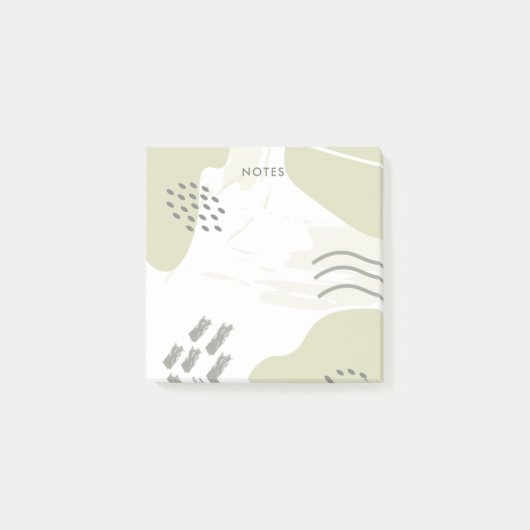 Pastel Abstracte penseelstreek Post-it® Notes (Voorkant)