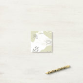 Pastel Abstracte penseelstreek Post-it® Notes (Op bureau)