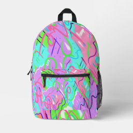 Pastel Abstracte Pop Kunst Bedrukte Rugzak