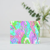 Pastel Abstracte Pop Kunst Briefkaart (Staand voorkant)