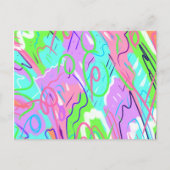 Pastel Abstracte Pop Kunst Briefkaart (Voorkant)
