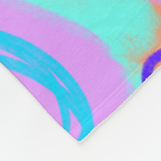 Pastel Abstracte Pop Kunst Fleece Deken (Hoek)