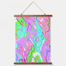 Pastel Abstracte Pop Kunst Hangend Wandkleed