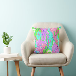 Pastel Abstracte Pop Kunst Kussen