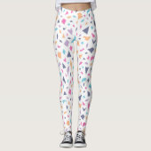 Pastel Abstracte Print Actieve Kleding Leggings (Voorkant)