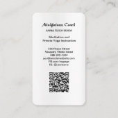 *~* Pastel Abstracte QR-code Mandala Folie AP2 Visitekaartje (Achterkant)