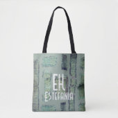 Pastel abstracte salie groen olijf monogram modern tote bag (Voorkant)