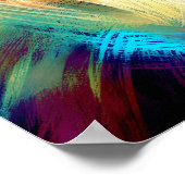 Pastel Abstracte schets liggend Man blauw groen Poster (Hoek)