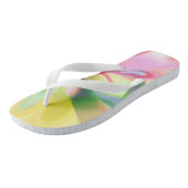 Pastel Abstracte  spiraalvormig ontwerp Teenslippe Teenslippers (Schuin)