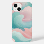 Pastel Abstracte Swirl iPhone Case 14 (Achterkant)