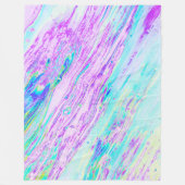 *~* Pastel Abstracte Turquoise Mint Aqua Magenta Fleece Deken (Voorkant)