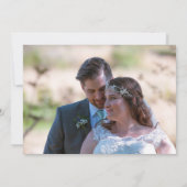 Pastel Abstracte Vormen Lijnen Foto bruiloft Bedankkaart (Achterkant)