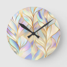 Pastel Abstracte Wandklok