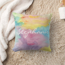 Pastel Abstracte Waterverf Gepersonaliseerde Tie D