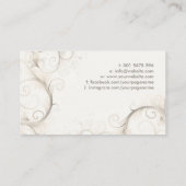 Pastel Abstracte Waterverf Swirl Art Visitekaartje (Achterkant)