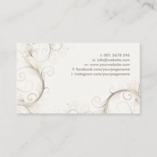 Pastel Abstracte Waterverf Swirl Art Visitekaartje (Achterkant)