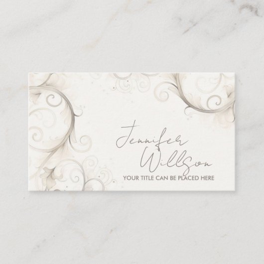 Pastel Abstracte Waterverf Swirl Art Visitekaartje (Voorkant)