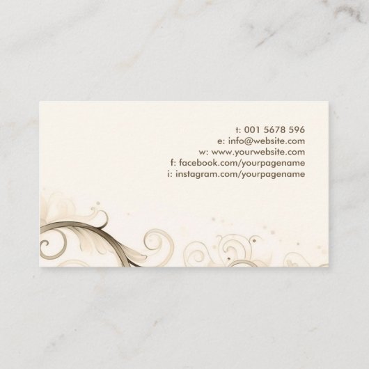 Pastel Abstracte Waterverf Swirl Art Visitekaartje (Achterkant)