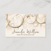 Pastel Abstracte Waterverf Swirl Art Visitekaartje (Voorkant)