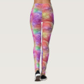 Pastel Abstracte Wervelende Olieverf Patroon Leggings (Achterkant)