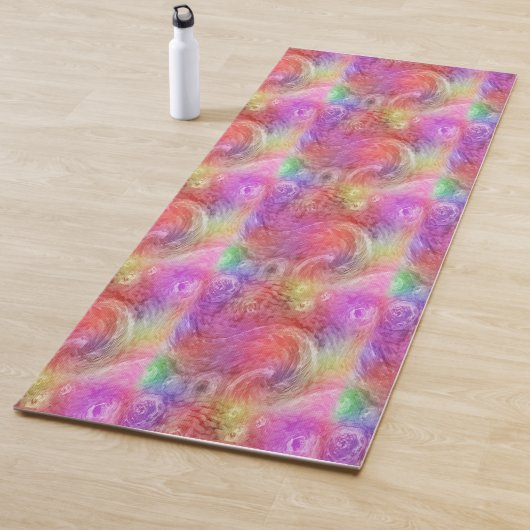 Pastel Abstracte Wervelende Olieverf Patroon Yogamat (In situ)
