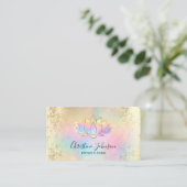 Pastel Achtergrond Lotus logo Visitekaartje (Staand voorkant)
